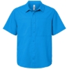 Custom Mens UltraUVP Shoreline Short Sleeve Staff Shirt Electric Blue