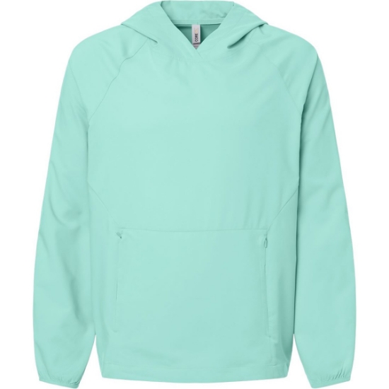 Custom Mens UltraUVP Shoreline Long Sleeve Hooded Pullover Sea Glass