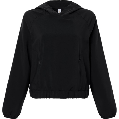 Custom Womens UltraUVP Shoreline Long Sleeve Hooded Pullover Black