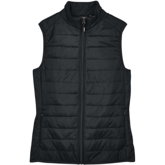 Custom Womens Prevail Packable Puffer Vest Black