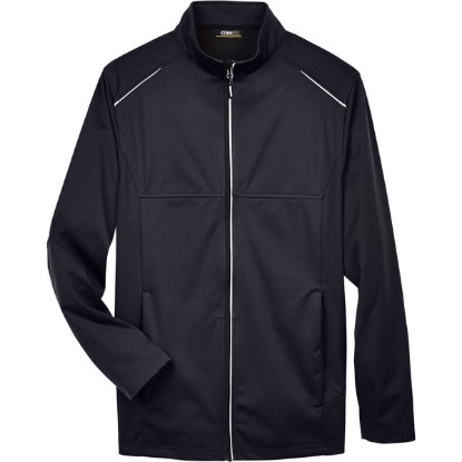 Custom Mens Tall Techno Lite Three-Layer Knit Tech-Shell Black