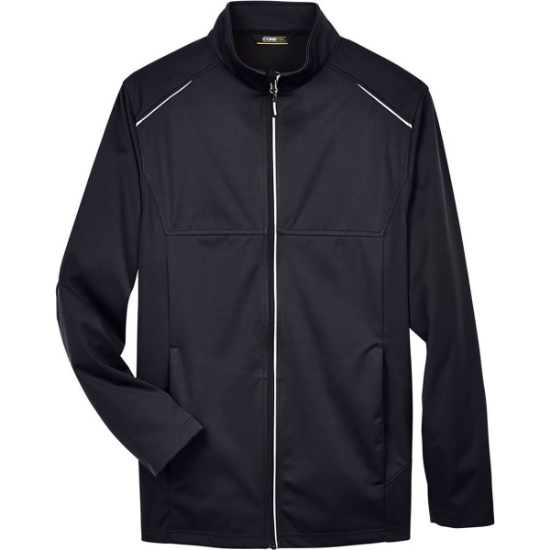 Custom Mens Tall Techno Lite Three-Layer Knit Tech-Shell Black