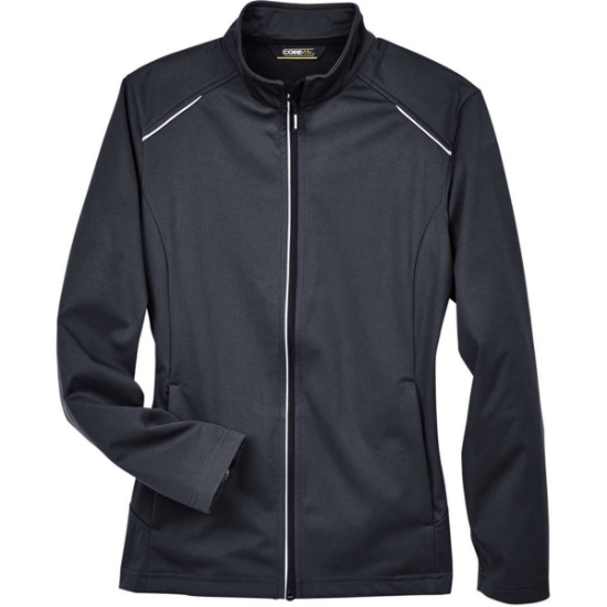 Custom Womens Techno Lite Three-Layer Knit Tech-Shell Black