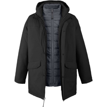 Custom Mens Inspire 3-in-1 Jacket with Insulated Liner Black/ Carbon
