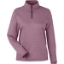 Custom Womens Venture Heathered Stripe Quarter-Zip Pullover Burgundy/ White
