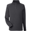 Custom Unisex Fusion ChromaSoft™ Fleece Quarter-Zip Pullover Carbon