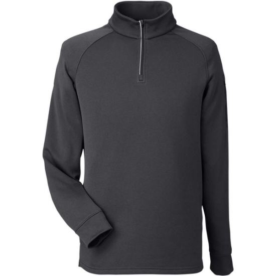 Custom Unisex Fusion ChromaSoft™ Fleece Quarter-Zip Pullover Carbon