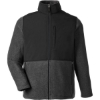 Custom Mens Journey Summit Hybrid Full-Zip Heather Charcoal/ Black