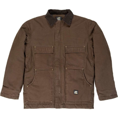 Custom Mens Highland Washed Chore Jacket Bark