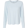 Custom Womens Sport Soft Touch Long Sleeve T-Shirt Collage Blue