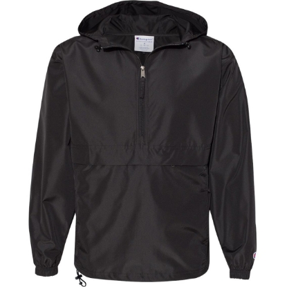 Custom Unisex Packable Anorak Jacket Black
