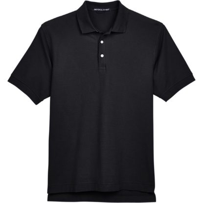 Custom Mens Pima Piqué Polo Black