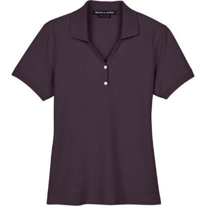 Custom Womens Pima Piqué Polo Espresso