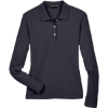 Custom Womens Pima Piqué Long Sleeve Polo Navy