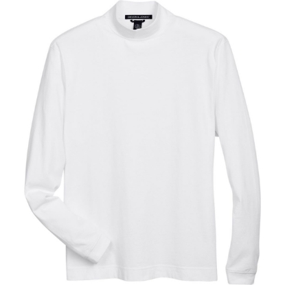 Custom Unisex Sueded Jersey Mock Neck T-Shirt White