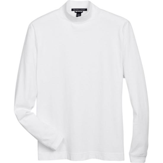 Custom Unisex Sueded Jersey Mock Neck T-Shirt White