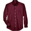 Custom Mens Crown Collection® Broadcloth Woven Dress Shirt Burgundy