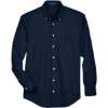 Custom Mens Crown Collection® Broadcloth Woven Dress Shirt Navy