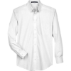 Custom Mens Crown Collection® Broadcloth Woven Dress Shirt White