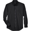 Custom Mens Tall Crown Collection® Broadcloth Woven Dress Shirt Black