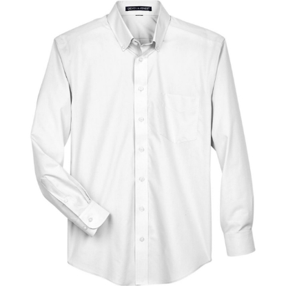 Custom Mens Tall Crown Collection® Broadcloth Woven Dress Shirt White