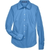Custom Womens Crown Collection® Broadcloth Woven Dress Shirt French Blue