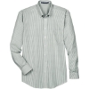 Custom Mens Crown Collection® Banker Stripe Woven Dress Shirt Dill