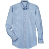 Custom Mens Crown Collection® Banker Stripe Woven Dress Shirt French Blue