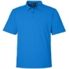 Custom Mens Crownlux Performance® Geo Polo French Blue/ Crystal Blue