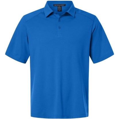 Custom Mens Seaton Pebble Textured Polo French Blue