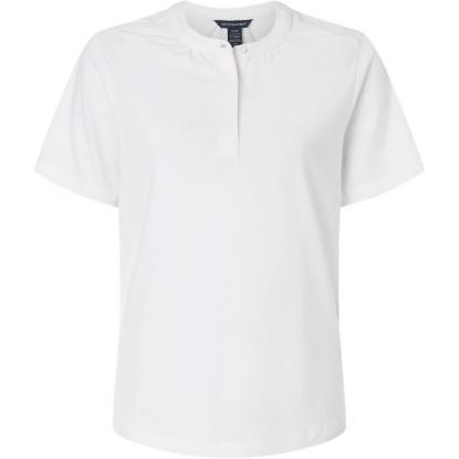 Custom Womens Seaton Pebble Textured Polo White