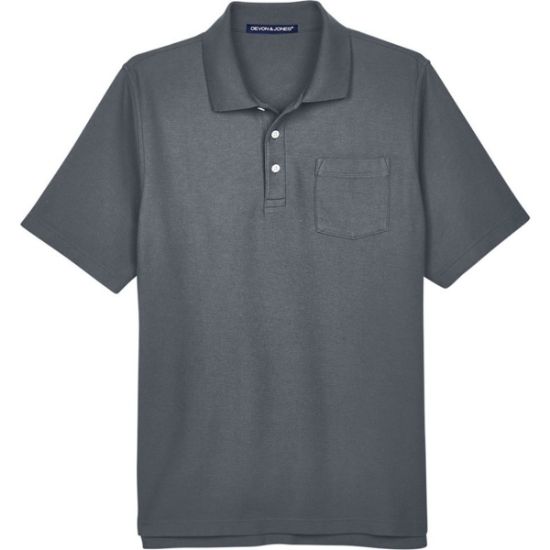 Custom Mens DRYTEC20™ Performance Pocket Polo Graphite