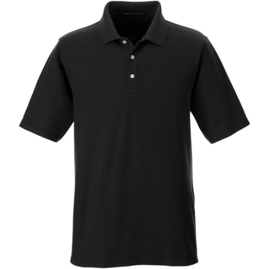 Custom Mens Tall DRYTEC20™ Performance Polo Black