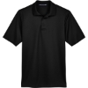 Custom Mens CrownLux Performance® Plaited Polo Black