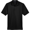 Custom Mens Tall CrownLux Performance® Plaited Polo Black
