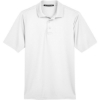Custom Mens Tall CrownLux Performance® Plaited Polo White
