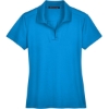 Custom Womens CrownLux Performance® Plaited Polo Ocean Blue