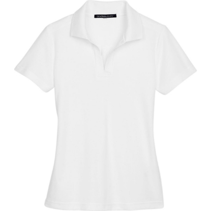 Custom Womens CrownLux Performance® Plaited Polo White