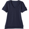 Custom Womens CrownLux Performance® Plaited Rolled Sleeve Shirt Navy