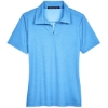 Custom Womens CrownLux Performance® Address Melange Polo Ocean Blue Melange