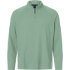 Custom Mens Seaton Pebble Textured Quarter-Zip Pullover Balsam Green