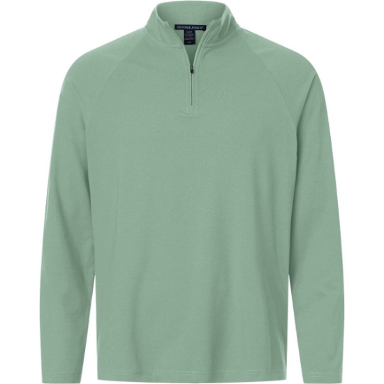 Custom Mens Seaton Pebble Textured Quarter-Zip Pullover Balsam Green