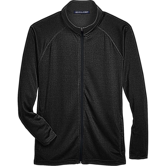 Custom Mens Stretch Tech-Shell® Compass Full-Zip Jacket Black