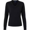 Custom Womens New Classics V-Neck Sweater Black