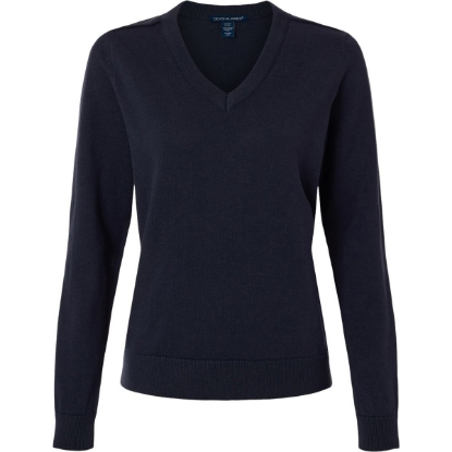 Custom Womens New Classics V-Neck Sweater Navy