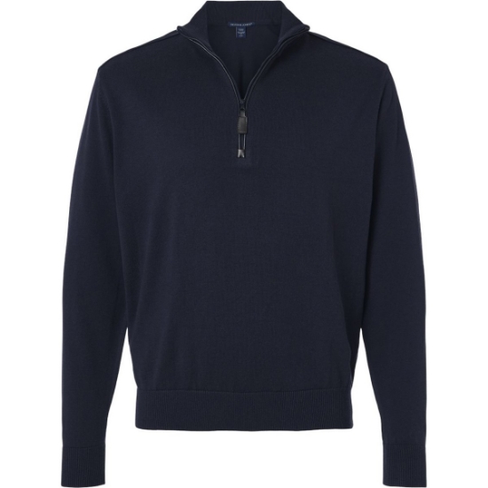 Custom Mens New Classics Quarter-Zip Sweater Navy