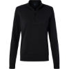 Custom Womens New Classics Quarter-Zip Sweater Black