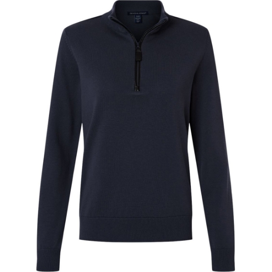 Custom Womens New Classics Quarter-Zip Sweater Navy