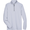 Custom Mens CrownLux Performance® Clubhouse Micro-Stripe Quarter-Zip Pullover Navy