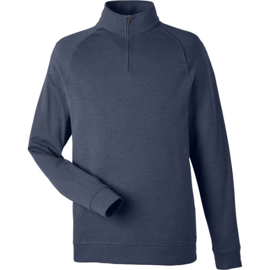 Custom Mens New Classics® Charleston Quarter-Zip Pullover Navy Melange